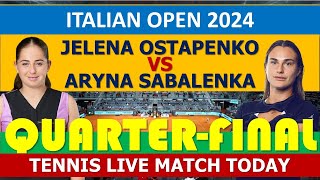 Jelena Ostapenko vs Aryna Sabalenka  WTA Rome 2024 [upl. by Dihsar]