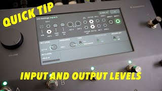 QUAD CORTEX  QUICK TIPS  INPUT AND OUTPUT LEVELS [upl. by Delcine]