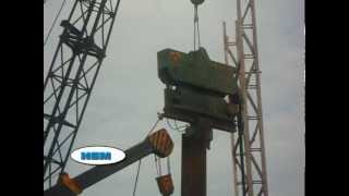 Sheet Pile Driving by Vibro Hammer with Power Pack at NTECL Vallur Power Plant Chennai INDIA [upl. by Chadwick198]