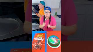 Chocolate cake VS Pocky ice cream challenge🍨 funny by Ethan Funny Family [upl. by Refotsirhc929]