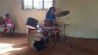 Rhumba gospel sebene THIS GIRL ON DRUMS 🔥🔥🔥🔥 [upl. by Wylde]