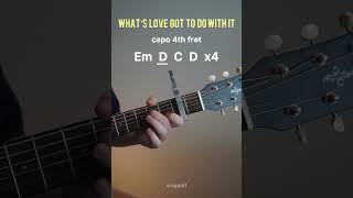 What’s Love Got To Do With It  Tina Turner  Guitar Tutorial shorts tutorial guitar [upl. by Eidahs]