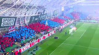 DROGS FANS PUT ON A SPECTACULAR SHOW  DROGHEDA UNITED V DERRY CITY  2024 FAI CUP FINAL [upl. by Akiemaj]