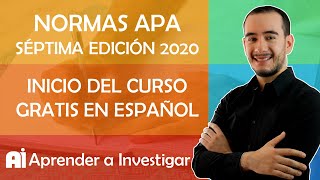 ✍🎓Curso Normas APA  que son las normas apa Séptima Edición  GRATIS  2020  Aprender a investigar [upl. by Maire]