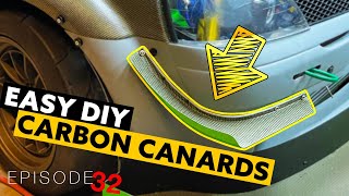 HOW to make canards DIY canards from carbonkevlar Easy composites Time Attack Clio Ep32 [upl. by Aicemaj510]