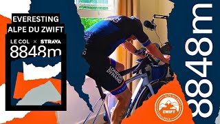 EVERESTING ALPE DU ZWIFT at 27 WKG⚡FULL HIGHLIGHTS 🏔️ [upl. by Sucramat782]