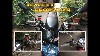 INSTALLING BREMBO BRAKE MASTERP19ROSSI BRAKE MASTER [upl. by Nilrev410]