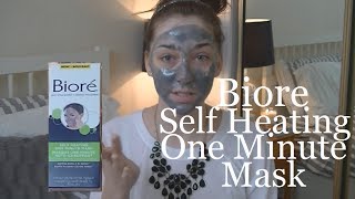 Biore Self Heating Mask  First Impression [upl. by Ilrahs640]