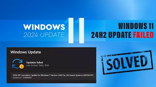 Windows 11 24H2 Update Error FIXED [upl. by Aicrag411]