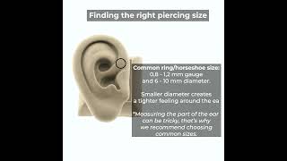 Anti Helix piercing size guide [upl. by Hallee]