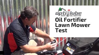 OptiLube Lawn Mower Tests with Oil Fortifier w ZDDP Additive [upl. by Hanimay]