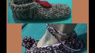 Pantuflas para Hombre y Mujer a Crochet [upl. by Yeta]