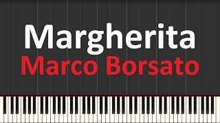 Margherita  Marco Borsato Piano tutorial Synthesia [upl. by Grosz]