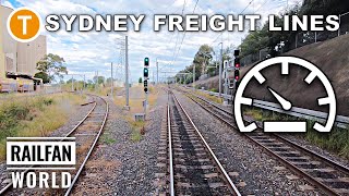 Cab ride with speedometer  Freight lines Chullora Enfield  Sydney trains T3 Sydenham Central  4K [upl. by Gnolb]