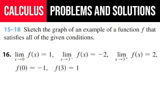 16 Sketch a graph of an example of a function f that satisfies all of the given conditions [upl. by Volnak172]