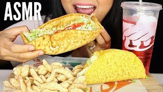 ASMR TACO BELL DOUBLE CHALUPA CRUNCHY TACO and CINNAMON TWIST Eating Sounds MUKBANG [upl. by Giusto]