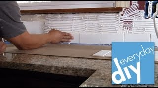 How to Install a Tile Backsplash Part 1  Buildipedia DIY [upl. by Jo-Anne]