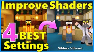 ⭐Drastically improve Sildurs Vibrant Shaders my 4 BEST SETTINGS FPS Neutral Vanilla Look How To [upl. by Nomal712]