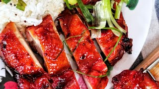 Sappige Chinese Char Siu Geroosterde Rode Kip Uit De Oven  Onweerstaanbaar Recept uit China [upl. by Anileh]