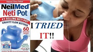 Neti Pot Demo  Not Gross SEVERE BURNING sensation [upl. by Repooc]