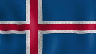 Flag of Iceland with National Anthem A Tribute to Iceland Iceland nationalanthem [upl. by Axel]