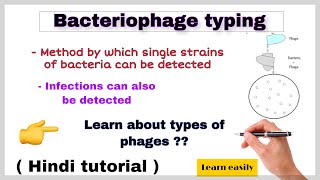 Bacteriophage typing in hindi ll biology ll [upl. by Yeslehc]