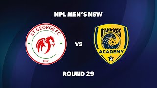 NPL Men’s NSW Round 29 St George FC v Central Coast Mariners FC [upl. by Haral]