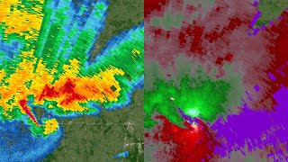 2024 ClaremorePryor Oklahoma Tornado Radar Loop [upl. by Valtin]