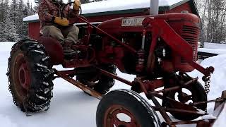 1946 Farmall A Plowing Snow [upl. by Htevi208]