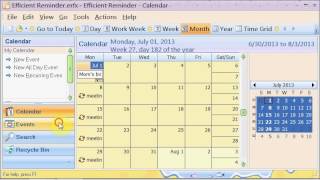 How to Use Efficient Reminder  Calendar and Appointment Manager [upl. by Elson]