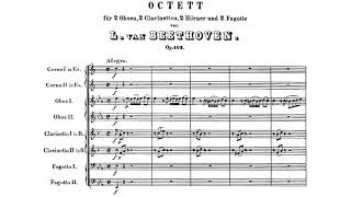 Wind Octet in Eflat major Op103 By Ludwig van Beethoven with Score [upl. by Roselani]