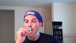 Dreadnought Spartan Safety Razor Shave and Review [upl. by Rdnaskela]