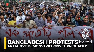 Bangladesh protests intensify as demonstrators demand PM Hasinas resignation [upl. by Shirlene]