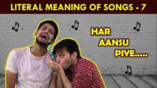 Literal Meaning of Songs  Part 7  Funcho  Funny Bollywood Songs [upl. by Kenta819]