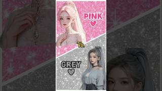 🩷Pink 🆚️ Grey🩶 eyeshadow 👀nailart 💅frowk 👗saree 🥻heels 👠boots 🥾hairpin👧lipstic💄shorts [upl. by Analli]