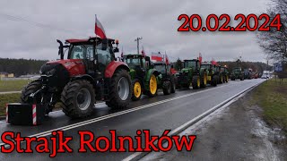 Strajk Rolników 20022024🇵🇱 Droga krajowa nr 15 🇵🇱 Suchatówka 🇵🇱 [upl. by Melitta]