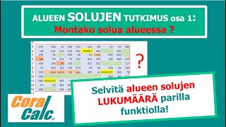 Excel ROWS ja COLUMNS funktiot Laske solujen kokonaismäärä halutulla alueella [upl. by Anemolif]