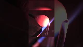 How to blow a glass bubble How to use a glass blowing blowtube shorts glassblowing diy 420 [upl. by Rennug]