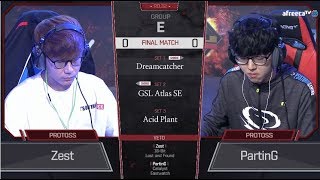 2018 GSL Season 3 Code S Ro32 Group E Match5 Zest vs PartinG [upl. by Aneetsirhc246]