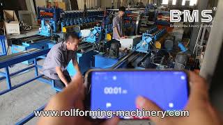 BMS PLC Control System Cu Stud and Track Roll Forming Machine [upl. by Acinat145]