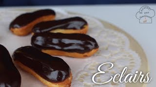 Eclairs  Pastelitos de Crema con Chocolate  Receta que funciona [upl. by Kotick]