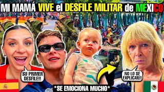 🇪🇦 MI MAMÁ LLORA con el DESFILE MILITAR de MÉXICO🇲🇽😭 POR PRIMERA VEZ [upl. by Airdnoed]