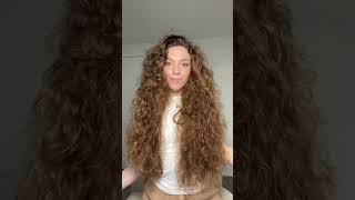 Curly hair to silk smooth blowout hair hairtok haircare hairroutine longhair curlyhair [upl. by Donaldson295]