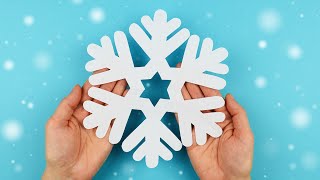 How to make easy paper snowflake  DIY Christmas craft  Handmade [upl. by Hutchison]