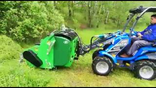 MultiOne 53K Mini loader with Peruzzo Collector Flail Mower [upl. by Ducan822]