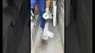 Bathroom drain pipe renovation construction Technology👍 [upl. by Narf]