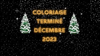 coloriage terminé décembre 2023 bonne année 2024 [upl. by Alviani]