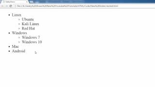 38 Unordered Nested List in HTML Hindi [upl. by Fondea]