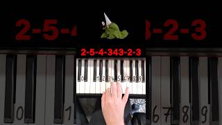 Crawly Green Gnome Wizard Meme Piano Tutorial shorts [upl. by Nylrehs]