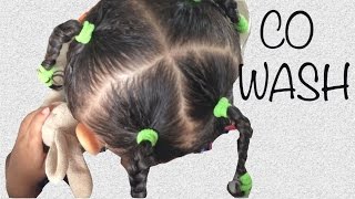 COIFFURE DE MA FILLE METISSE  COW WASH [upl. by Rebmat638]